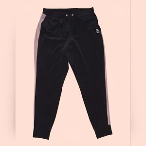 Juicy Couture Black Pants With Pink Stripe